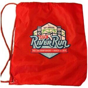 Gate River Run Drawstring Backpack Red Jacksonville FL 15K Championship 2016